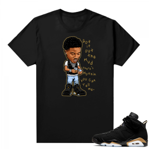 DMP 6s Sneaker shirt - Black - Out the Mud