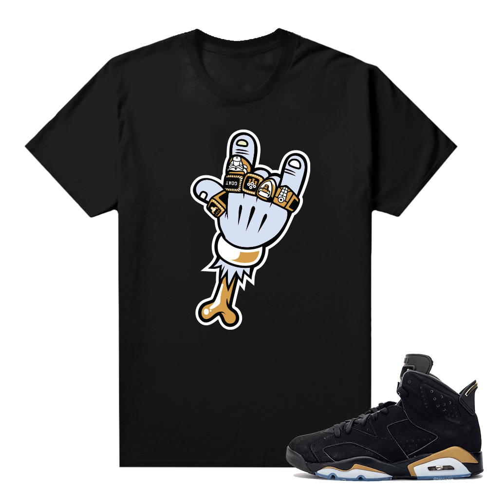 DMP 6s shirt black - Big Rings