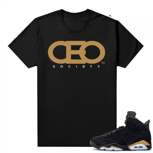 DMP 6s shirt black - CEO Society Logo