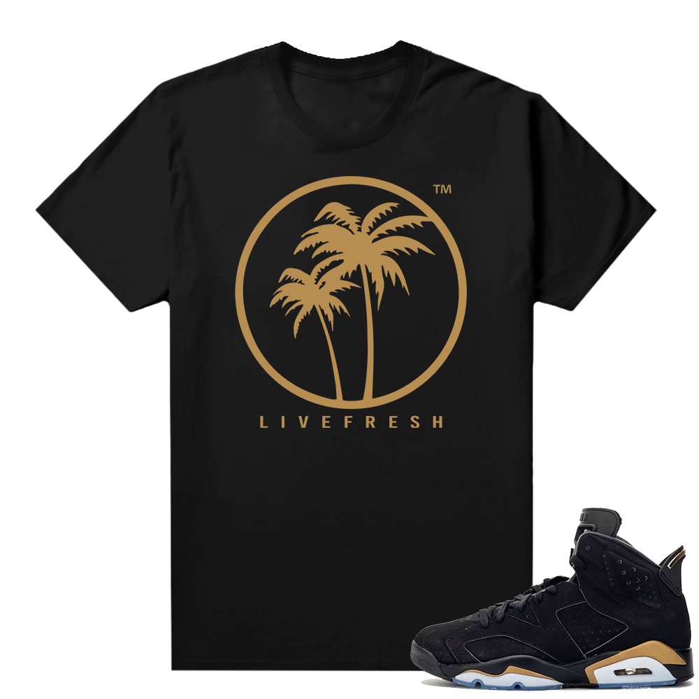 DMP 6s shirt black - Live Fresh Palm