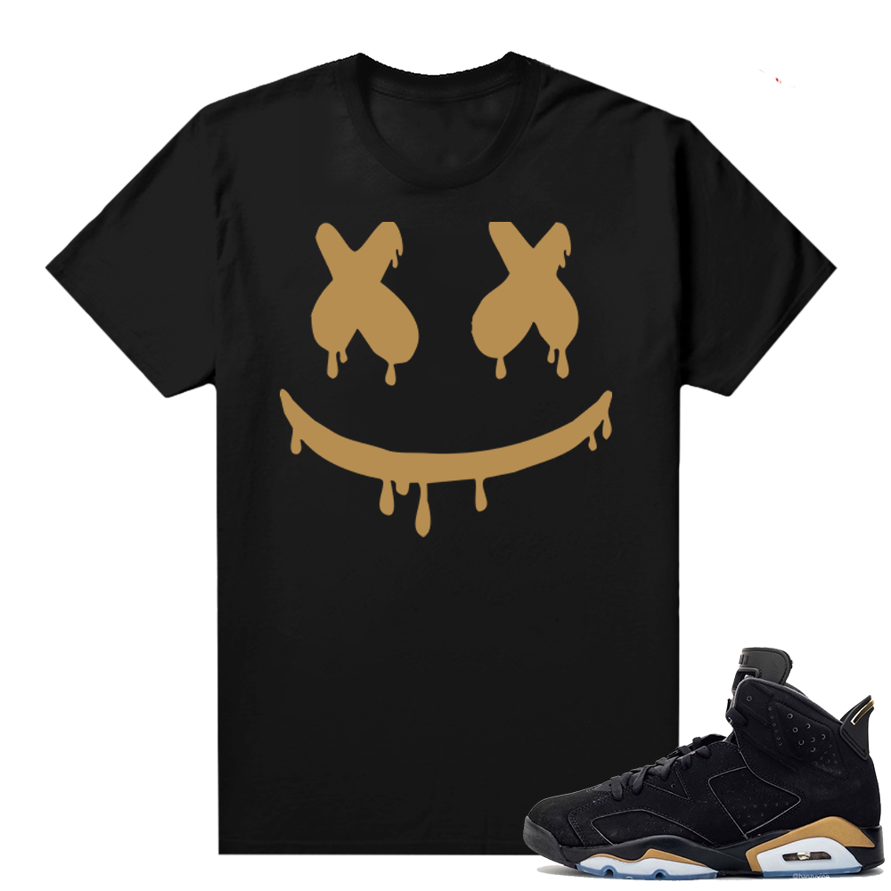 DMP 6s shirt black - Smiley Drip