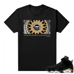 DMP 6s  shirt - Black - Gold BBS's