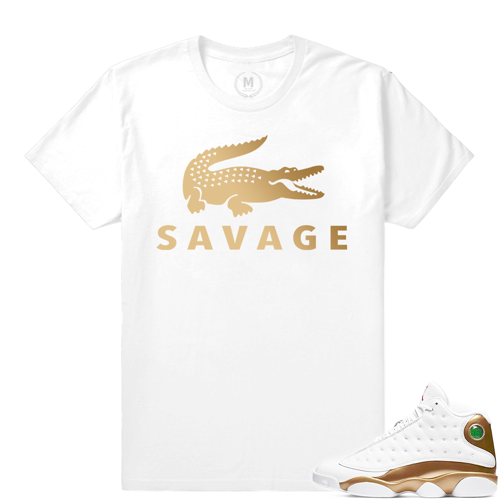 Match Air Jordan 13 DMP | Savage | White T shirt