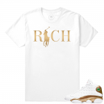 Match Air Jordan 13 DMP | Country Club Rich | White T shirt