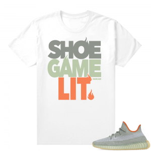 Desert Sage Yeezy 350 shirt White - Shoe Game Lit