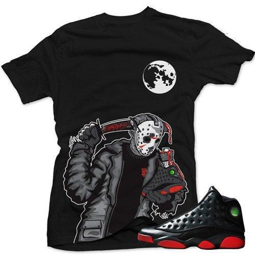 Dirty Bred 13s matching Sneaker Tees |Friday the 13th shirt Black