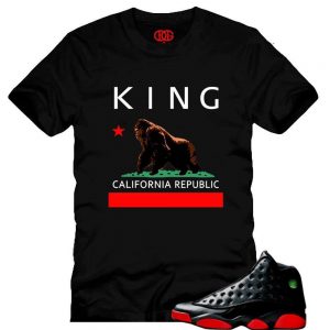 Dirty Bred 13s matching Sneaker Tees |Cali Kings shirt Black