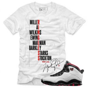 Jordan 10 Double Nickel shirts 'MJ Love Letter' White sneaker tees shirt