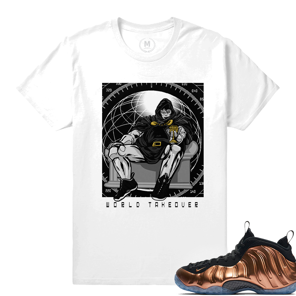 Match Dr Doom Foams | World Take Over | White T shirt