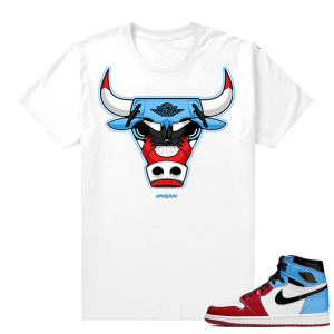 Fearless Jordan 1 shirt White - Rare Air Bull