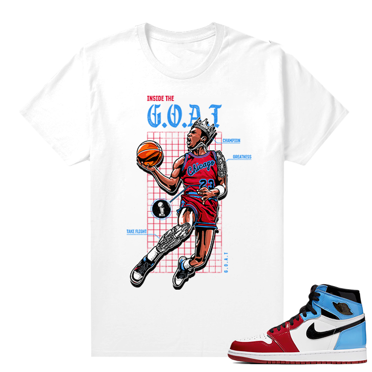 Fearless Jordan 1 shirt White - Inside The Goat