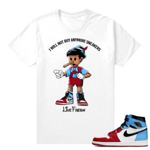 Fearless Jordan 1 shirt White - Sneakerhead Pinocchio