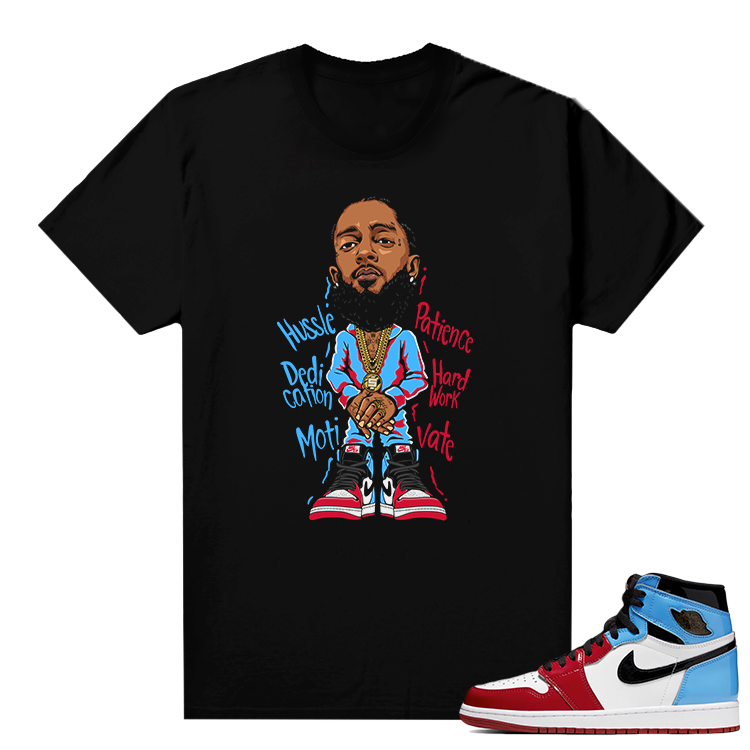 Fearless Jordan 1 shirt Black - Nipsey Hussle