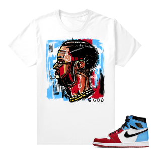 Fearless Jordan 1 shirt White - Abstract Drake