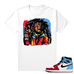 Fearless Jordan 1 shirt White - Abstract JCole