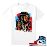 Fearless Jordan 1 shirt White - Abstract Nipsey Hussle