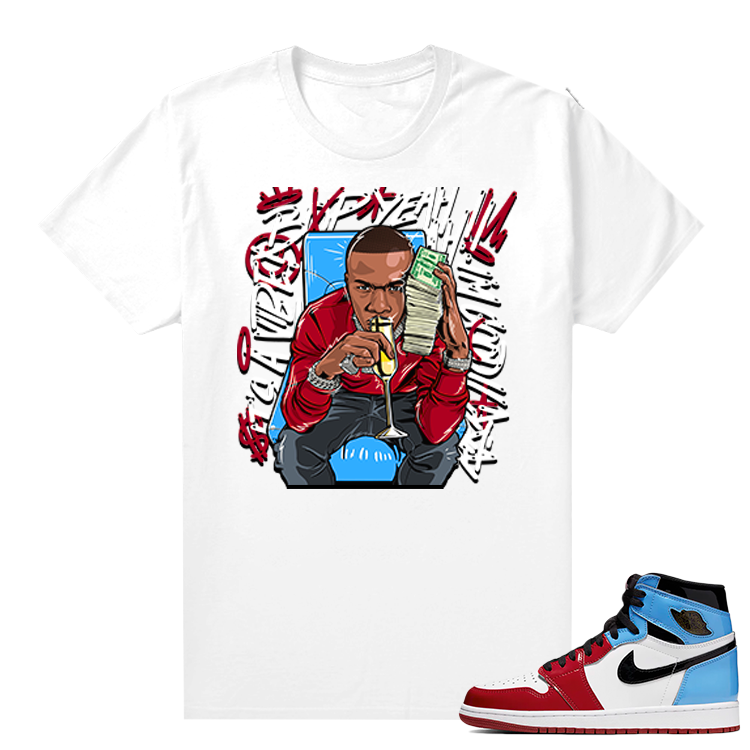 Fearless Jordan 1 shirt White - Billion Dollar Baby