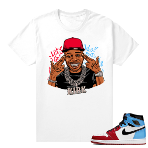 Fearless Jordan 1 shirt White - Dababy Kirk