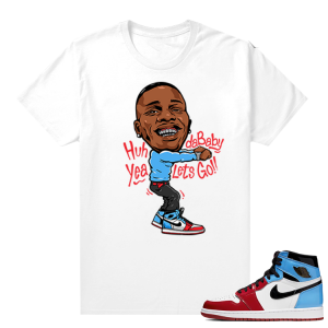 Fearless Jordan 1 shirt White - Dababy Toon