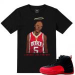 Match Flu Game 12 Jordan Retros |Legends Live Forever | Black T shirt