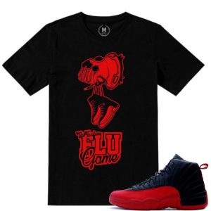 Match Flu Game 12 Jordan Retros | The Twelves | Black T shirt