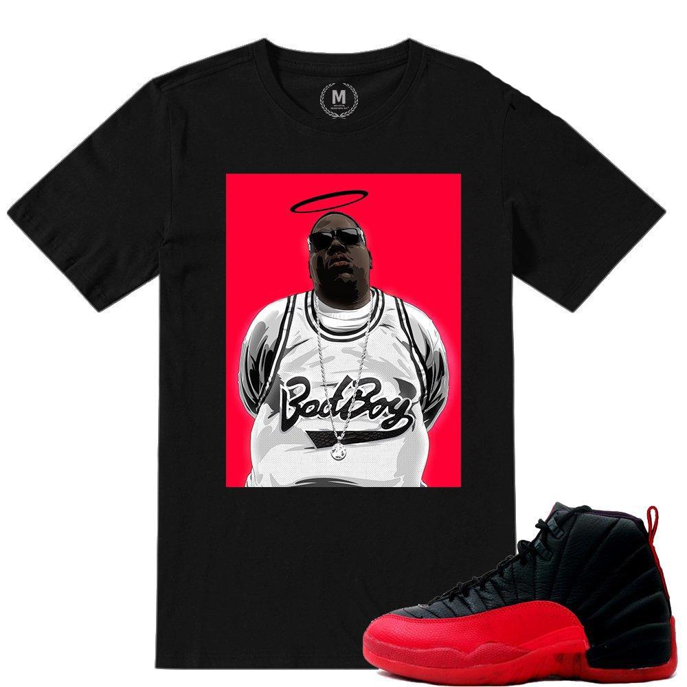 Match Flu Game 12 Jordan Retros | Bad Boy Biggie | Black T shirt