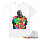 Foamposites Fruity Pebbles - Matching BIG t shirt - White