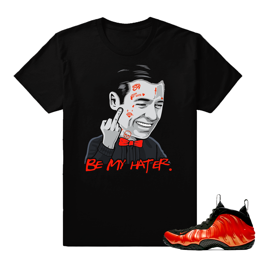 Foamposites Habanero shirt | Mister Rogers Be my Hater | Black shirt