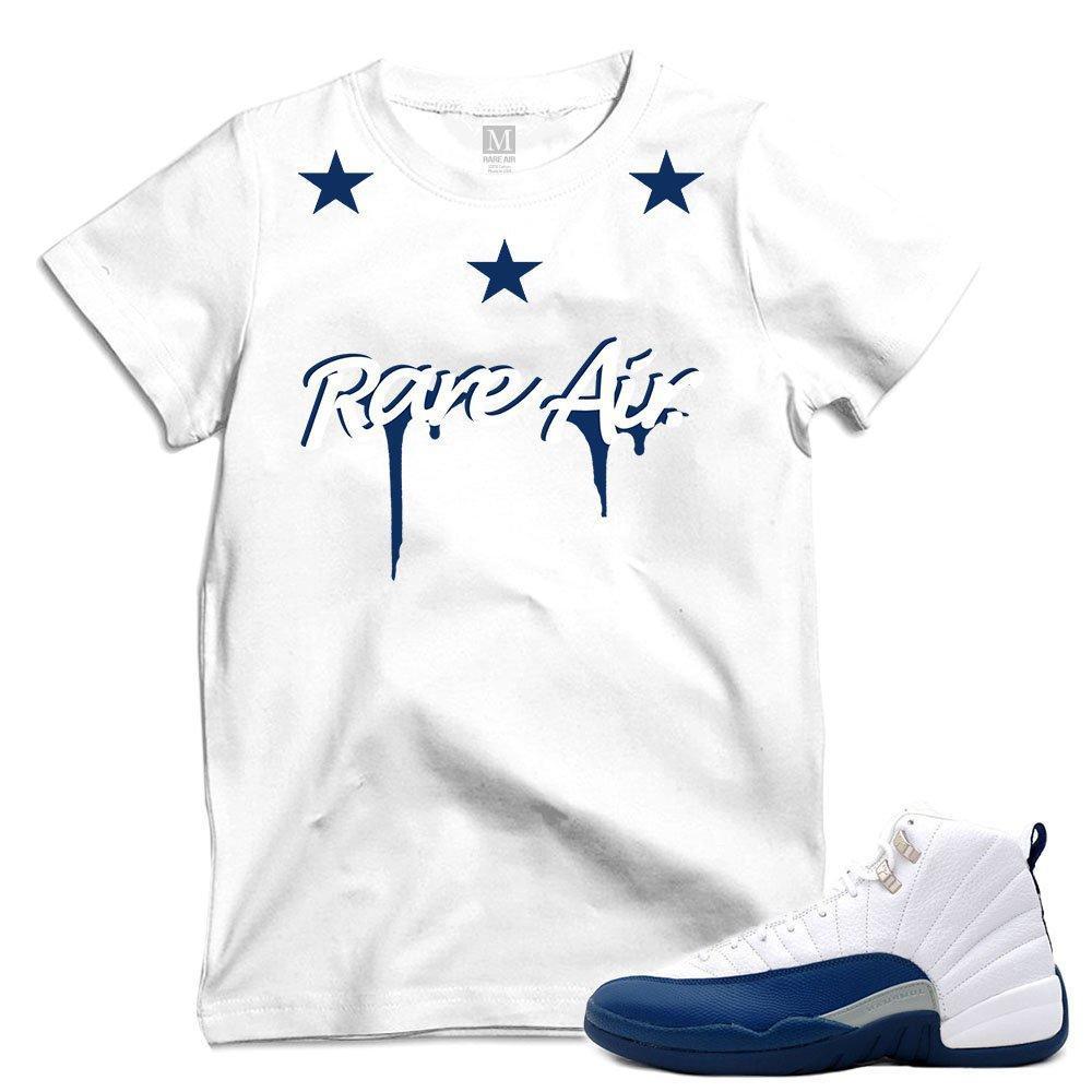 Match French Blue 12 Jordan Retros | 'Rare Stars' | White T shirt