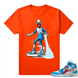 Frozone wearing Off white Jordan 1 Shirt  Orange Tee