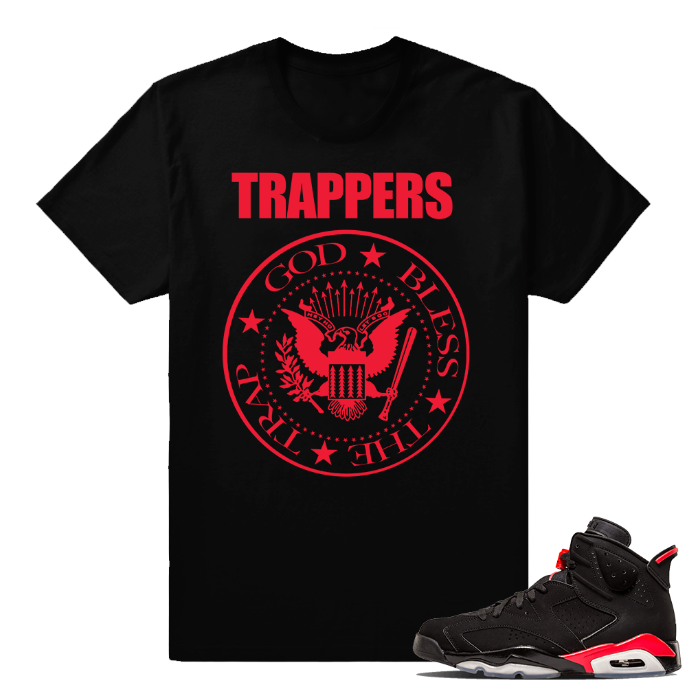 Jordan Retro 6 Infrared | God Bless the Trap | Black shirt