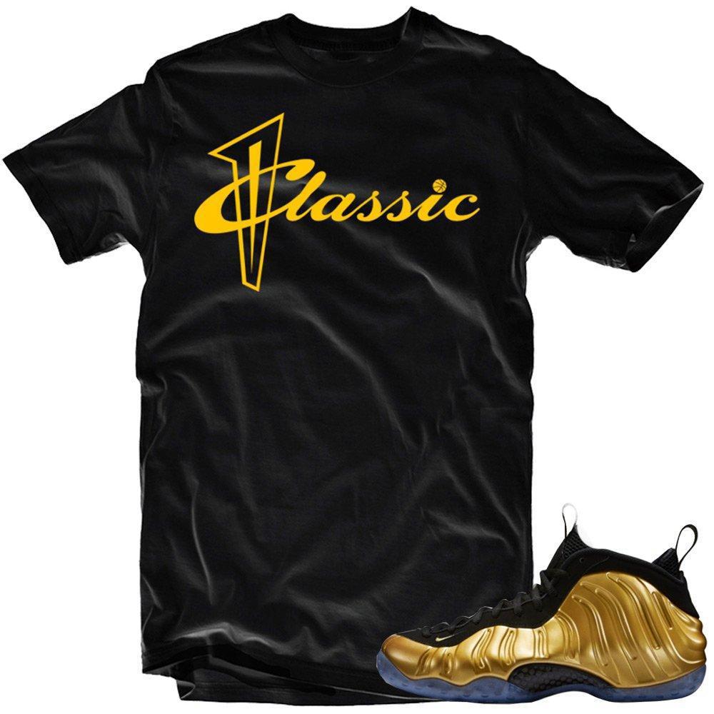 Gold Foamposite shirts to match 'Classic' sneaker tees shirt Black