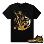 Gold Foamposites Scorpion Insta Cop Black T shirt