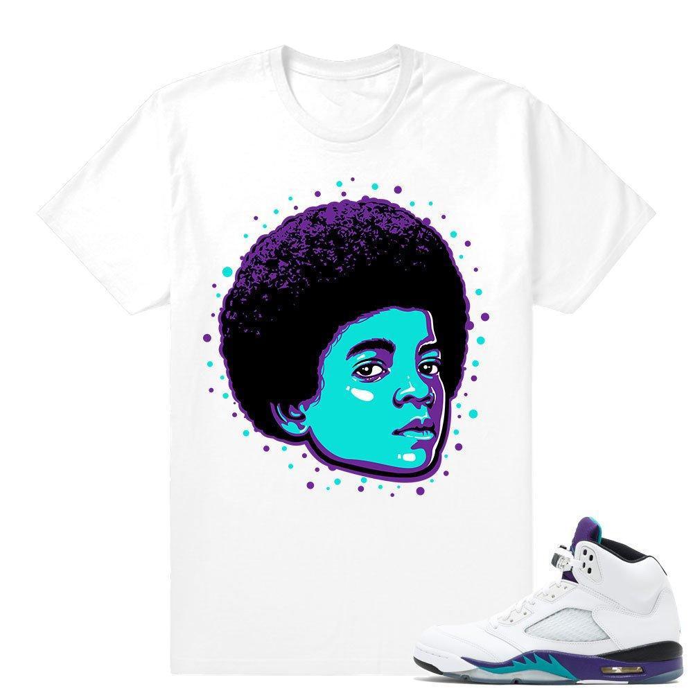 Match Grape 5s 2018 | Jackson 5 MJ | White shirt