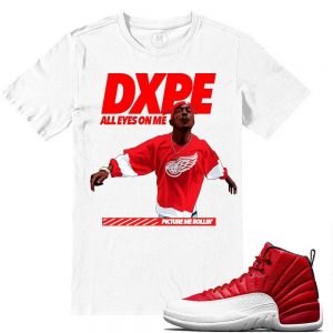 Match Gym Red 12 Jordan Retros | Picture my Rollin' | White T shirt