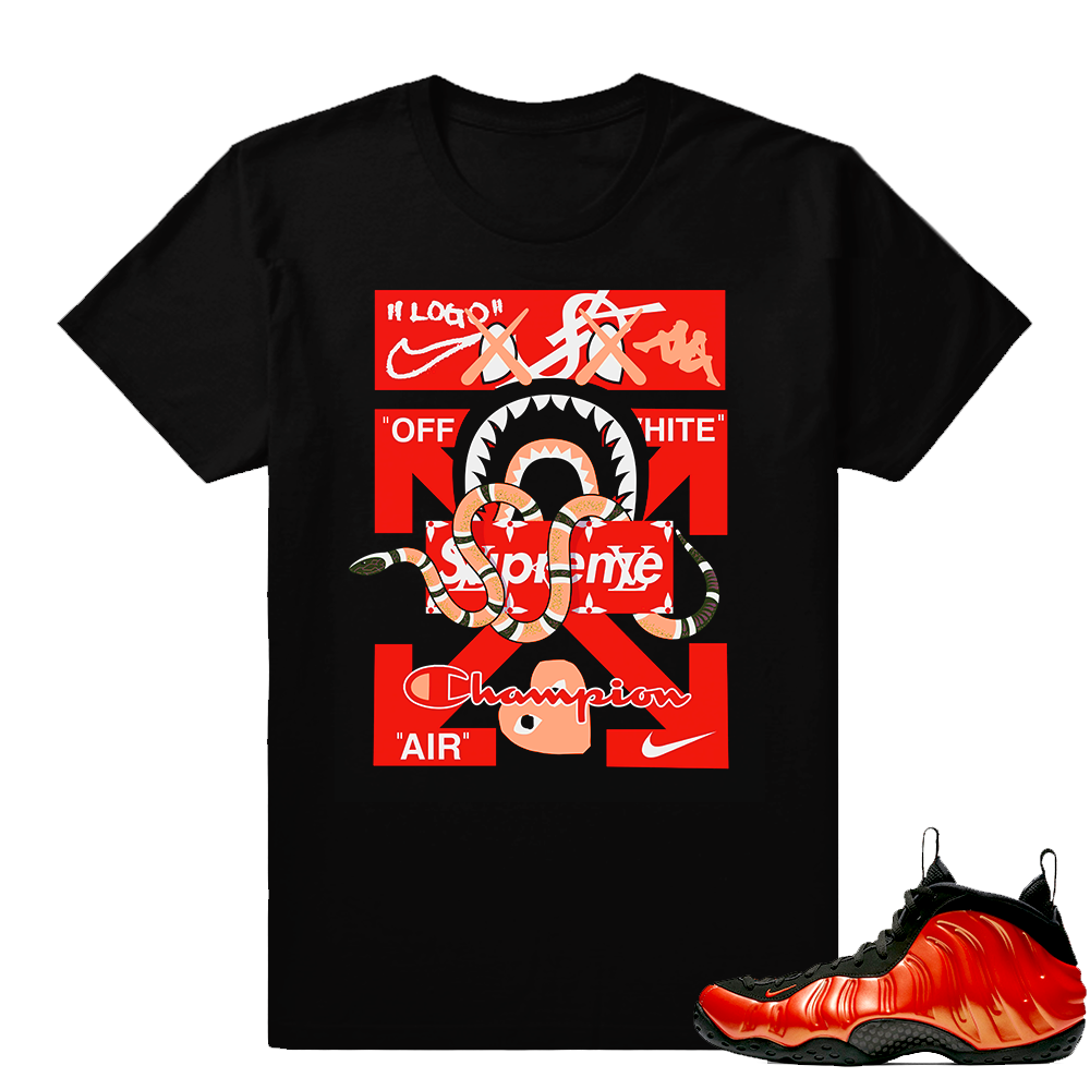 Habanero shirt Nike Foams | Designer Mashup | Black shirt