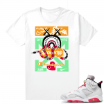 Hare 6s shirt - White - Designer Mashup