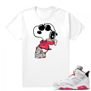 Hare 6s shirt - White - Fly Snoopy