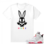 Hare 6s shirt - White - Hare Danger