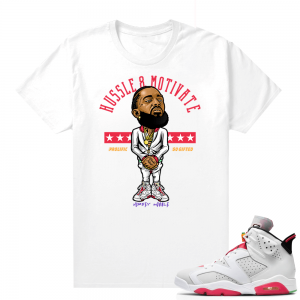 Hare 6s shirt - White - Hussle Motivate