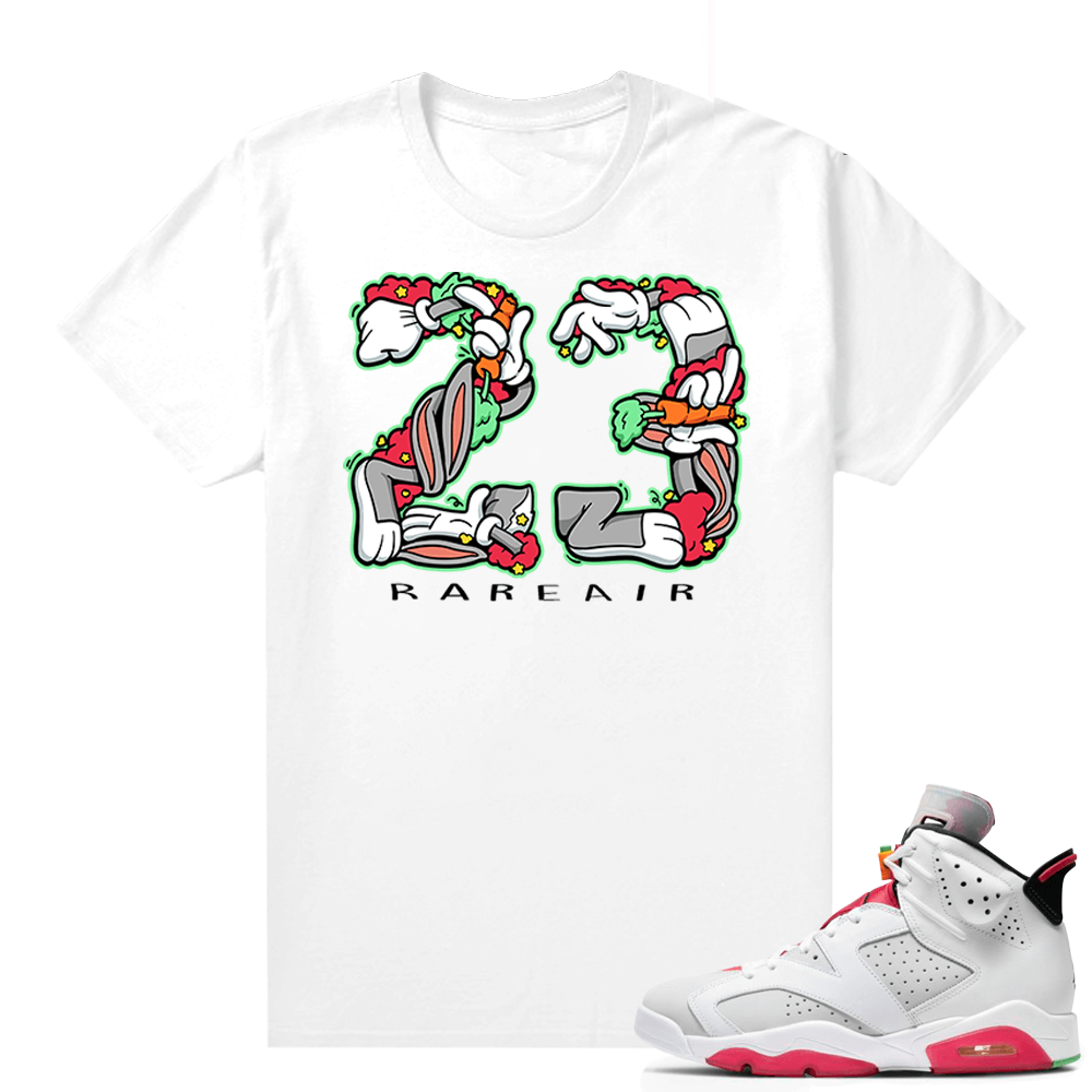 Hare 6s shirt - White- Rare Air 23