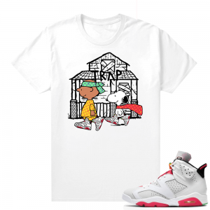 Hare 6s shirt - White - Snoopy Trap House