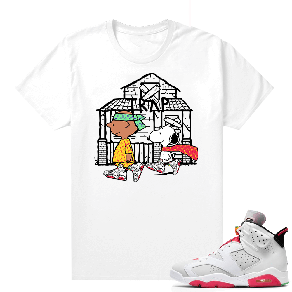 Hare 6s shirt - White - Snoopy Trap House