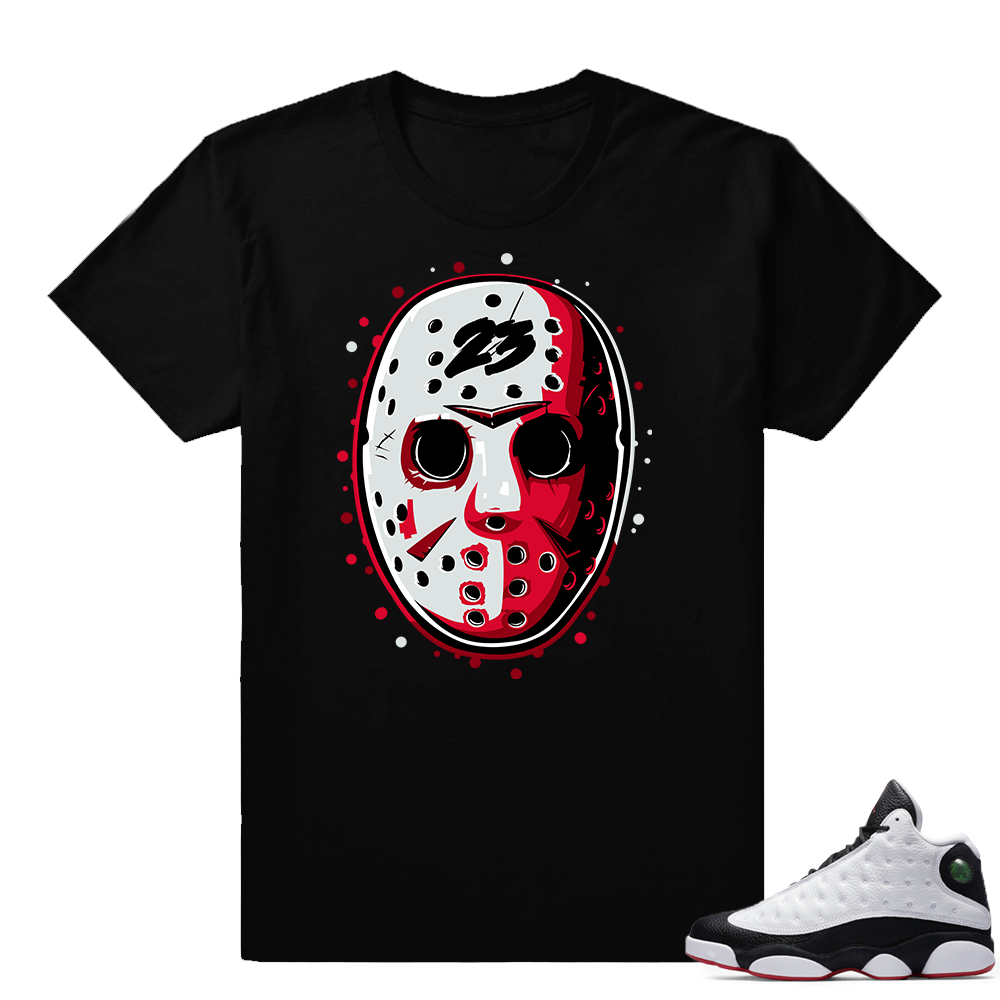 He Got Game 13 Shirts Jason Mask  Black tee