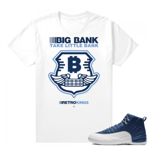 Indigo 12s shirts to match sneakers - White - Big Bank