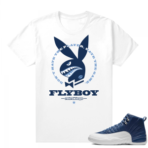 Indigo 12s matching shirt - White - Fly Boy