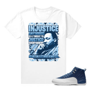 Indigo 12s matching shirts - White - MLK Justice