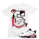 Jordan 6 low White Infrared shirts to match 'The 6s' White Sneaker Tees shirt