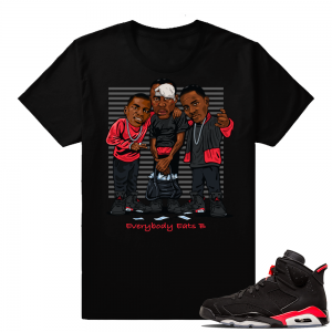 Black Infrared 6s | Everybody Eats B | Black shirt