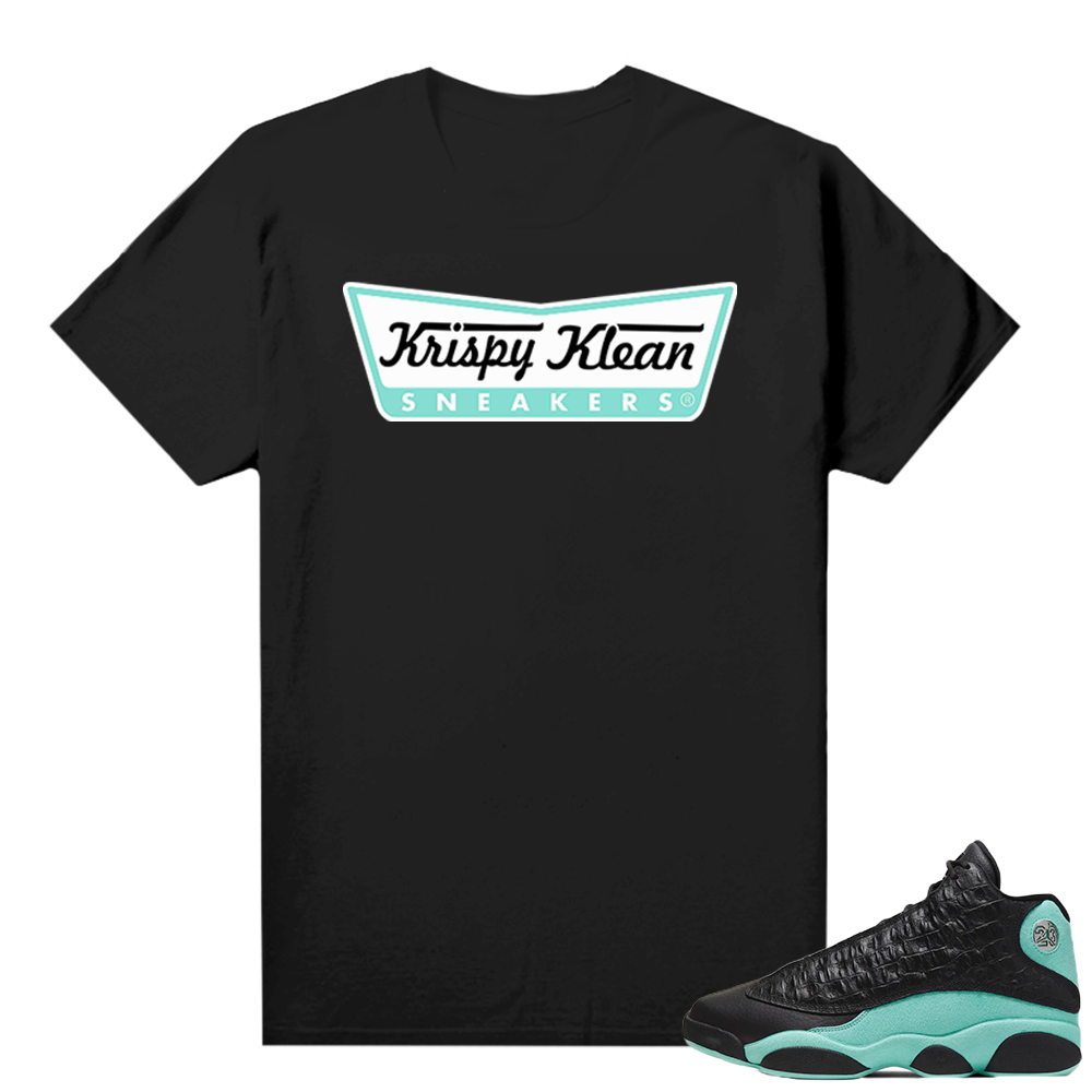 Island Green 13s shirt black - Krispy Klean Sneakers